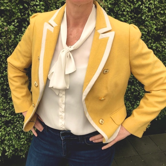LOFT Jackets & Blazers - ANN TAYLOR LOFT Sunny Yellow Fitted Jacket